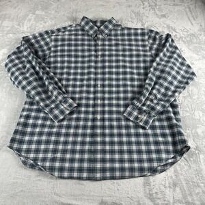 Ralph Lauren Tartan Plaid Button Down Shirt Mens XXL Blue Preppy Heritage